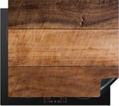 KitchenYeah® Inductie beschermer 60x52 cm - Een afbeelding van een gebruikte houten snijplank met verschillende mes markeringen - Kookplaataccessoires - Afdekplaat voor kookplaat - Inductiebeschermer - Inductiemat - Inductieplaat mat