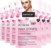 Sence Wax Strips voor het Gezicht - 6 x 20 stuks - Voordeelverpakking