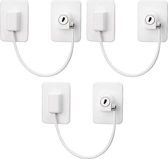 Raambegrenzer - Raambeveiliging - Raamslot - Kinderslot - Veiligheidsslot metaal - 3 stuks - valbeveiliging - Kinderslot - raambegrenzer sloten - kind baby veiligheid raamsloten - met schroeven sleutels - Kinderslot Raam Slot - Afsluitbare raamkruk