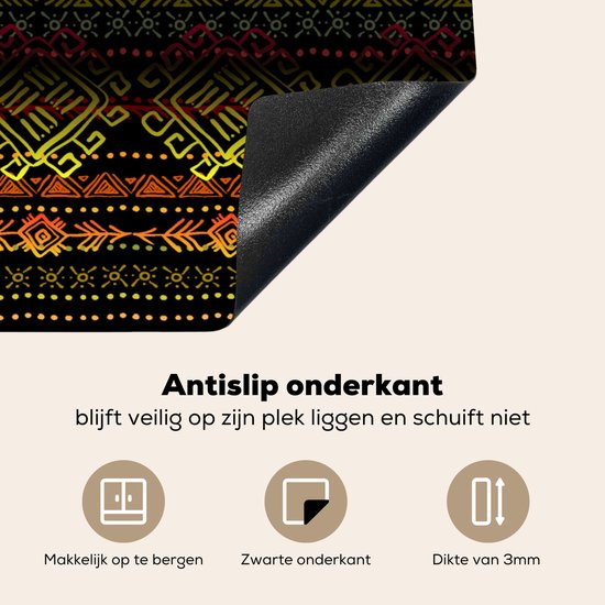 KitchenYeah® Inductie beschermer 57.6x51.6 cm - Afrika - Patronen - Abstract - Kookplaataccessoires - Afdekplaat voor kookplaat - Inductiebeschermer - Inductiemat - Inductieplaat mat