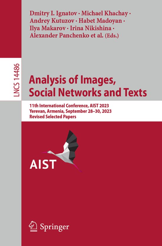 Lecture Notes in Computer Science14486- Analysis of Images,  ... - cover