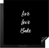 KitchenYeah® Inductie beschermer 78x78 cm - Quotes - Live love bake - Bakken - Spreuken - Kookplaataccessoires - Afdekplaat voor kookplaat - Inductiebeschermer - Inductiemat - Inductieplaat mat