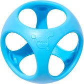 OIBO / Blue 6.4x6.4x6.4cm, balle bébé soft-grip, en caoutchouc silicone, en boite 8.6x6.4x15cm, 0+