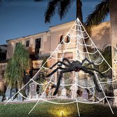 7M Enorme Spinnenweb - voor Halloween Party Decoraties - Zwart Reuze Stretch Spinnenweb - Halloween Party Bar Haunted House Decor Props