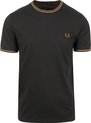 Fred Perry - T-shirt Antraciet - Heren - Maat XXL - Modern-fit