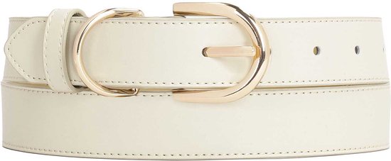 Ladies' classic belt with rounded buckle