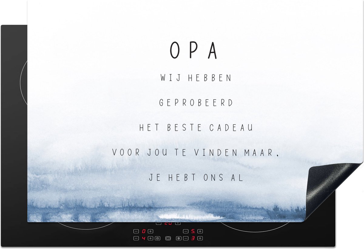 KitchenYeah® Inductie beschermer 78x52 cm - Opa - het beste cadeau - Quotes - Spreuken - Kookplaataccessoires - Afdekplaat voor kookplaat - Inductiebeschermer - Inductiemat - Inductieplaat mat