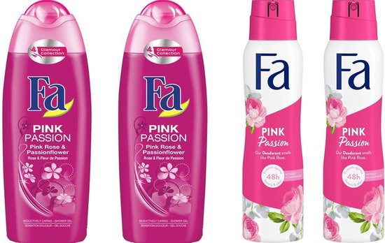 Fa Pink Passion - Pakket - 2 Douchegel + 2 Deo Spray