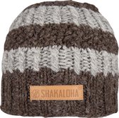 Shakaloha Gebreide Wollen Muts Heren & Dames Beanie Hat van schapenwol met polyester fleece voering - Base Beanie Choco Unisex - One Size Wintermuts