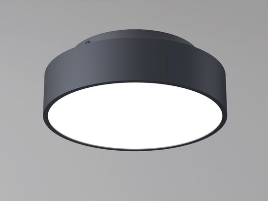 Plafondlamp Chicago-250 Zwart - Ø25cm - LED 19,5W 2700K/3000K 2415lm - IP20 - Dimbaar > spots verlichting led zwart | opbouwspot led zwart | plafonniere led zwart | plafondlamp zwart | sfeer lamp zwart | design lamp zwart