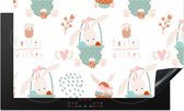 KitchenYeah® Inductie beschermer 90x52 cm - Pasen - Patroon - Paasmand - Kookplaataccessoires - Afdekplaat voor kookplaat - Inductiebeschermer - Inductiemat - Inductieplaat mat