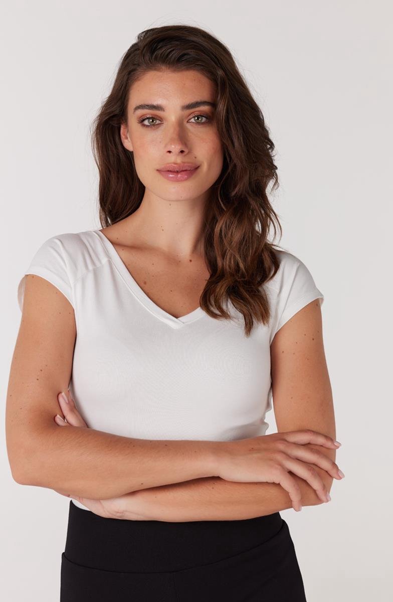 Jansen Amsterdam Dames Top Wit Linds 2W Top off white