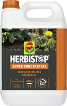 Herbistop Super Alle Oppervlakken - geconcentreerde onkruid- en mosbestrijder - snelle werking - bidon 5 L (400 m²)