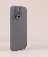 iPhone 15 Pro Max - Shockproof Case - Donker Grijs / Dark Grey Hoesje - Camera bescherming - Soft-feel - Shockproof Hoesje - Siliconen