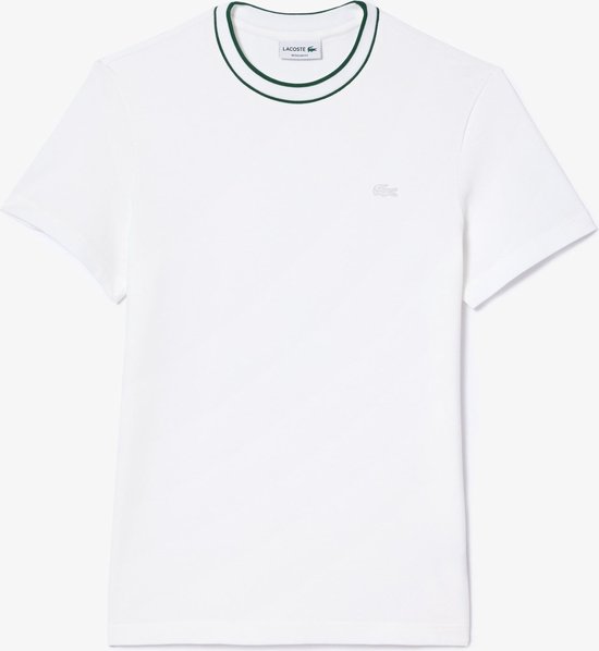 Lacoste T-Shirt Piqué Wit / Groen Heren