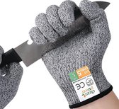 Snijbestendige handschoenen, HPPE snijbestendige handschoenen, snijbescherming handschoenen, voor slager keuken oesters shucking, vlees snijden, houtsnijwerk en tuin (L)