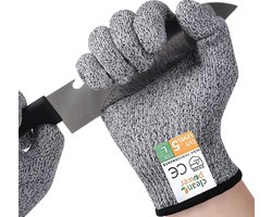 Snijbestendige handschoenen, HPPE snijbestendige handschoenen, snijbescherming handschoenen, voor slager keuken oesters shucking, vlees snijden, houtsnijwerk en tuin (L)