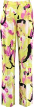 TAIFUN Dames Soepele palazzobroek met bloemenprint Fresh Lemon gemustert-46