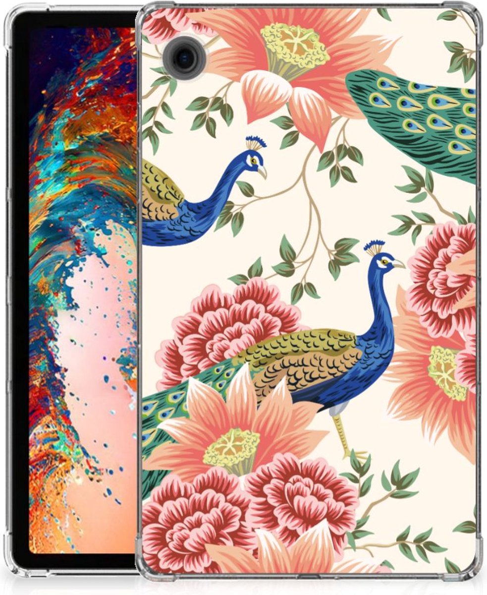 Back Cover voor Back Case voor Samsung Galaxy Tab A9 Pink Peacock