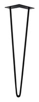 MacLean Design Tafelpoot Hairpin - Staal - Zwart - 50cm