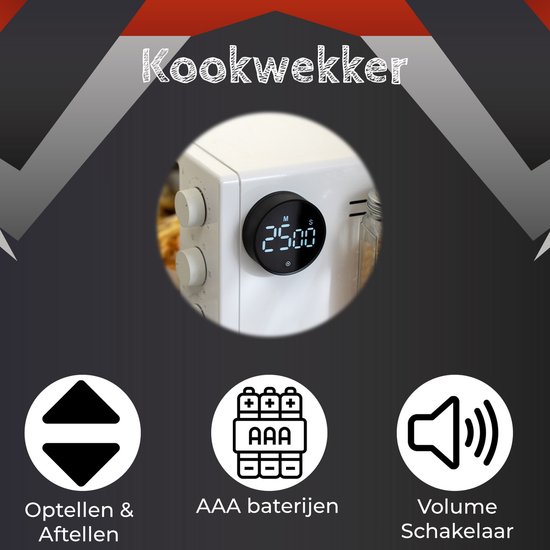 Quickerly Kookwekker - Timer Keukenwekker Digitale Kookwekker Magnetische Kookwekker - Quickerly
