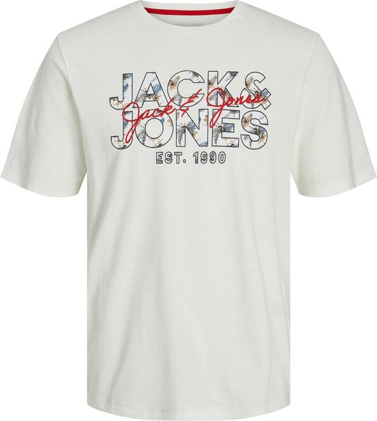 Jack & Jones T-shirt Jjchill Shape Tee Ss Crew Neck 12248072 Cloud Dancer/cooperate Mannen Maat - M