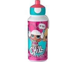 foto van Mepal pop-up drinkfles Campus - 400 ml – Sluit goed af – Drinkbeker voor kinderen – L.O.L. Surprise