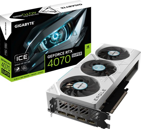 Gigabyte RTX4070 Super EAGLE OC ICE 12GB GDDR6X HDMI 3xDP