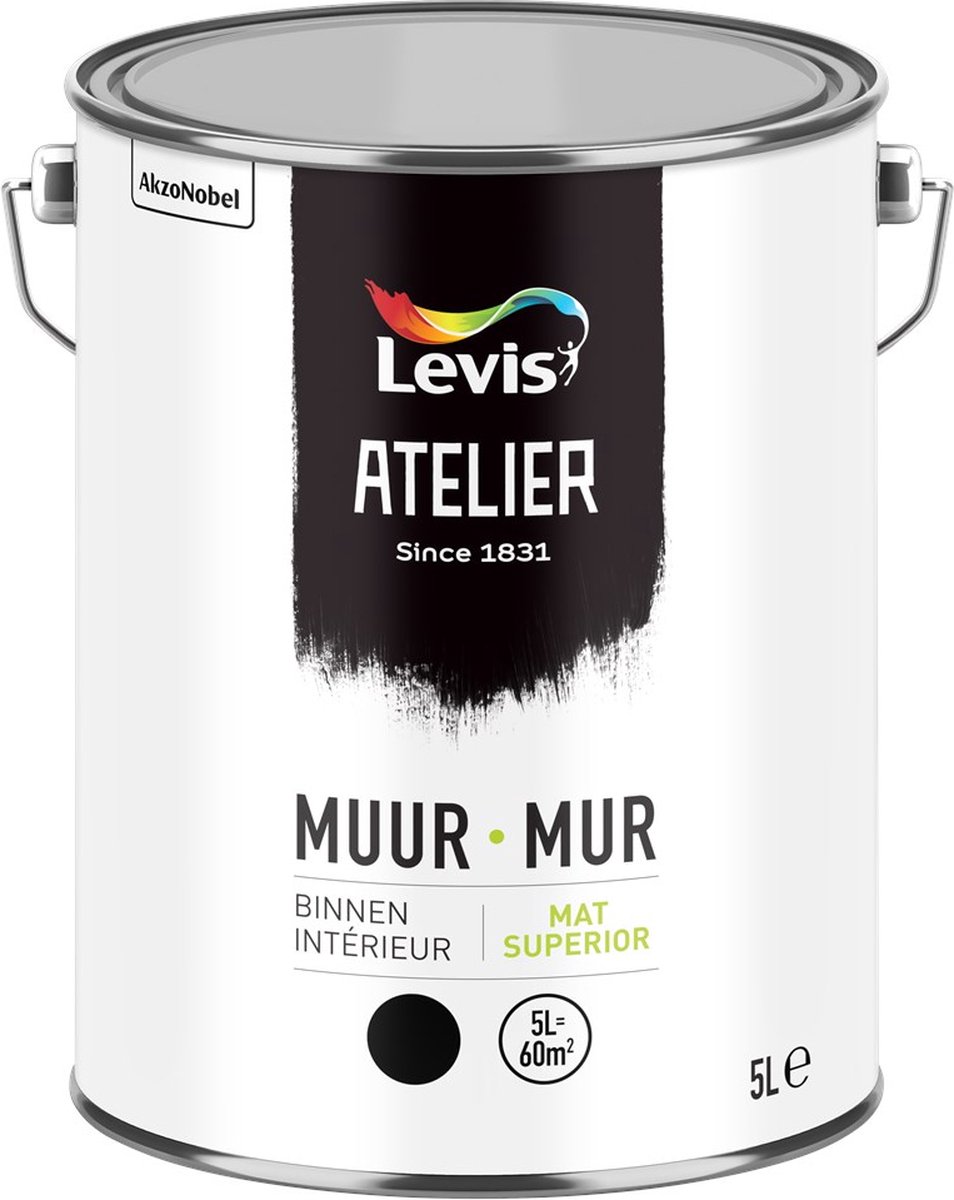 Levis Atelier Muur Binnen Mat Superior - 5L - Wit