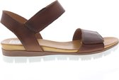 AQA Shoes A8570 - Platte sandalenDames Sandalen - Kleur: Cognac - Maat: 39