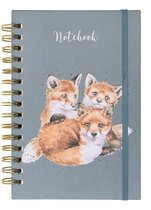 Notebook A5 - 'Snug as a Cub' Fox Notebook- Wrendale Designs - Notitieboek Vos