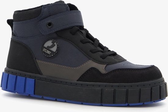 Blue Box hoge jongens sneakers zwart/blauw - Maat 33 - Uitneembare zool