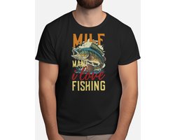 Milf man i love fishing - T Shirt - Fishing - Gift - Cadeau - Angling - Fisherman - CatchOfTheDay - Vissen - Hengelsport - Visser - VangstVanDeDag - Vliegvissen