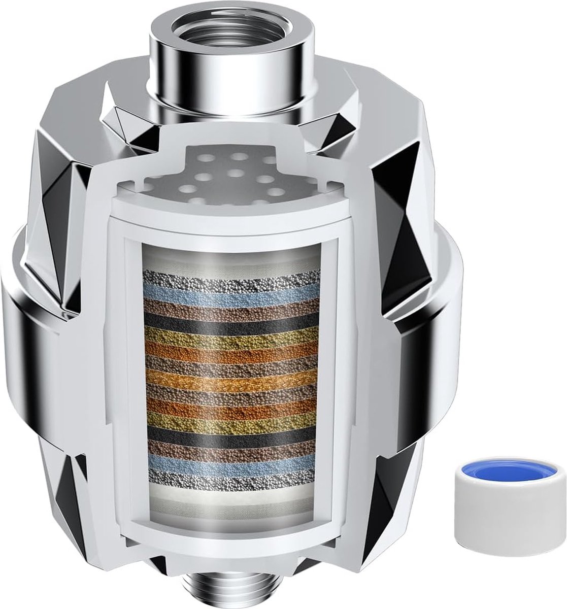 Douchefilter - Waterfilter - Shower Filter - Filtert Chloor, Fluoride and Zware Metalen - Anti-Kalk - 20-24 Stage - Beter voor Huid en Haar