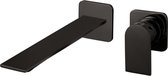 Royal plaza Thetis wastafelkraan inbouw - 23.5cm uitloop - hendel - rechts - mat zwart