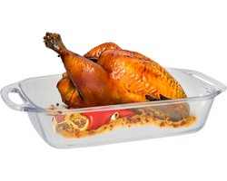Marinex Ovenschaal van borosilicaat glas - rechthoek - 3.5 Liter - 37 x 23 x 8 cm - serveerschaal