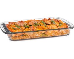 Marinex Ovenschaal van borosilicaat glas - rechthoek - 2.9 Liter - 39 x 24 x 5 cm - serveerschaal