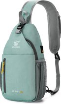 Borstzak, lichte sling bag voor heren, kleine schouderrugzak, waterdicht, crossbody pack, schoudertas voor wandelen, outdoor, reizen