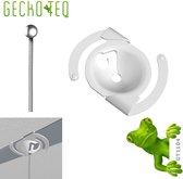 GT1104 GeckoTeq 1 x set systeemplafond klemhaak metaal wit met ophangdraad-7kg