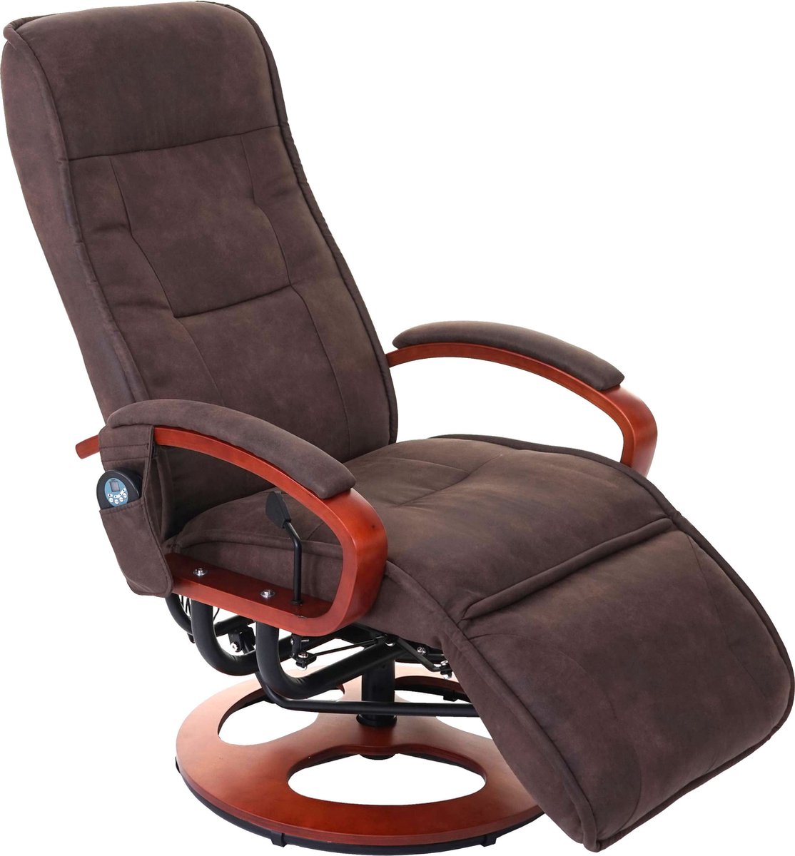 Cosmo Casa Relaxstoel - Relaxatie Stoel - Massagestoel - Massage Stof/Textiel - Imitatie Suède - Bruin