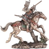Veronese Design Beeld/figuur - Samoerai met Katana op Paard - klein formaat - (hxbxd) ca. 17,5 cm 18 cm x 9cm