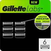 GilletteLabs Recharges Pour Rasoir - Avec Barre Exfoliante Et Rasoir Chauffant - 6 Recharges