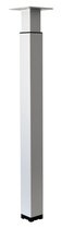 MacLean Tafelpoot Verstelbaar Wit Staal - 70 tot 110 cm - Per Stuk