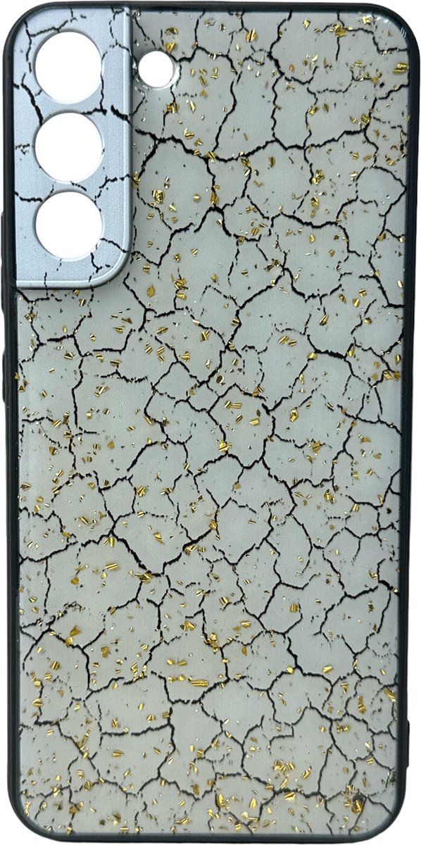 Silicone Hoesje Print - Backcover - Geschikt voor Samsung Galaxy S23 - Gebroken Wit