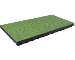 Rubbermagazijn - Rubberen tegels - Groen flagstone - Dikte 7cm - 100x50cm - Speelplaatstegel