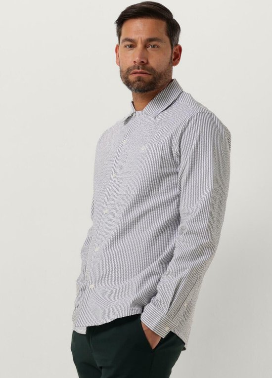 Anerkjendt Akkurt L/s Stripe Shirt - met lange mouwen - Heren Gebroken wit - Maat XXL