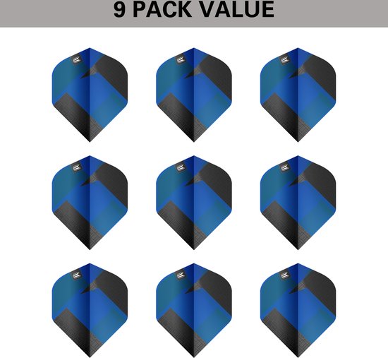 Target Tag 3 Set Black Blue NO2 - Dart Flights van Target — afbeelding 2