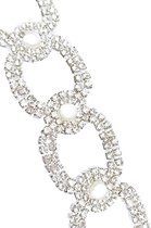 BamBella ® Strass ketting - Extra Breed - lint 30cm steentjes touw diamantjes naaien knutselen versieren glitter