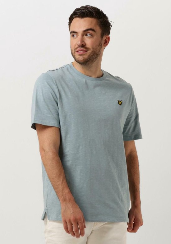Lyle & Scott Slub T-shirt Polo's & T-shirts Heren - Polo shirt - Blauw - Maat S