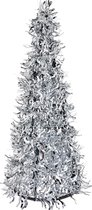 Clayre & Eef Décoration de Noël Sapins de Noël Ø 18x46 cm Couleur argent Plastique